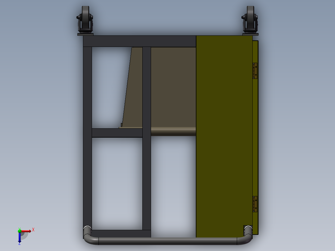 多功能小车俯视图