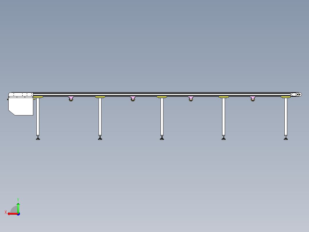 皮带输送机后视图