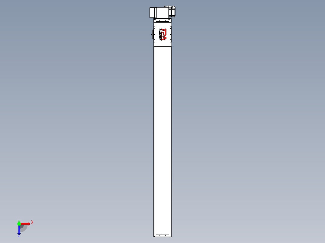 同步带全封闭直线模组TPA-HCB-110D-90-L1150-RP-C-P40-N3俯视图