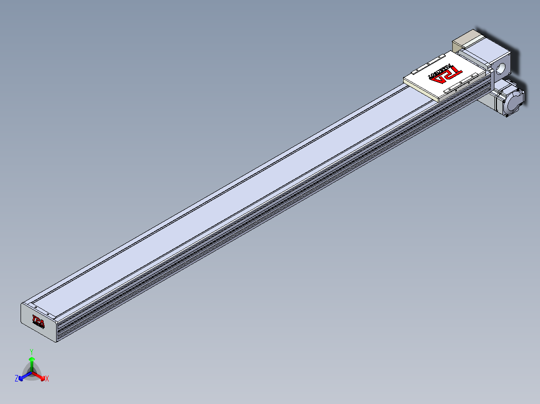 同步带全封闭直线模组TPA-HCB-110D-90-L1150-RP-C-P40-N3正等轴测图