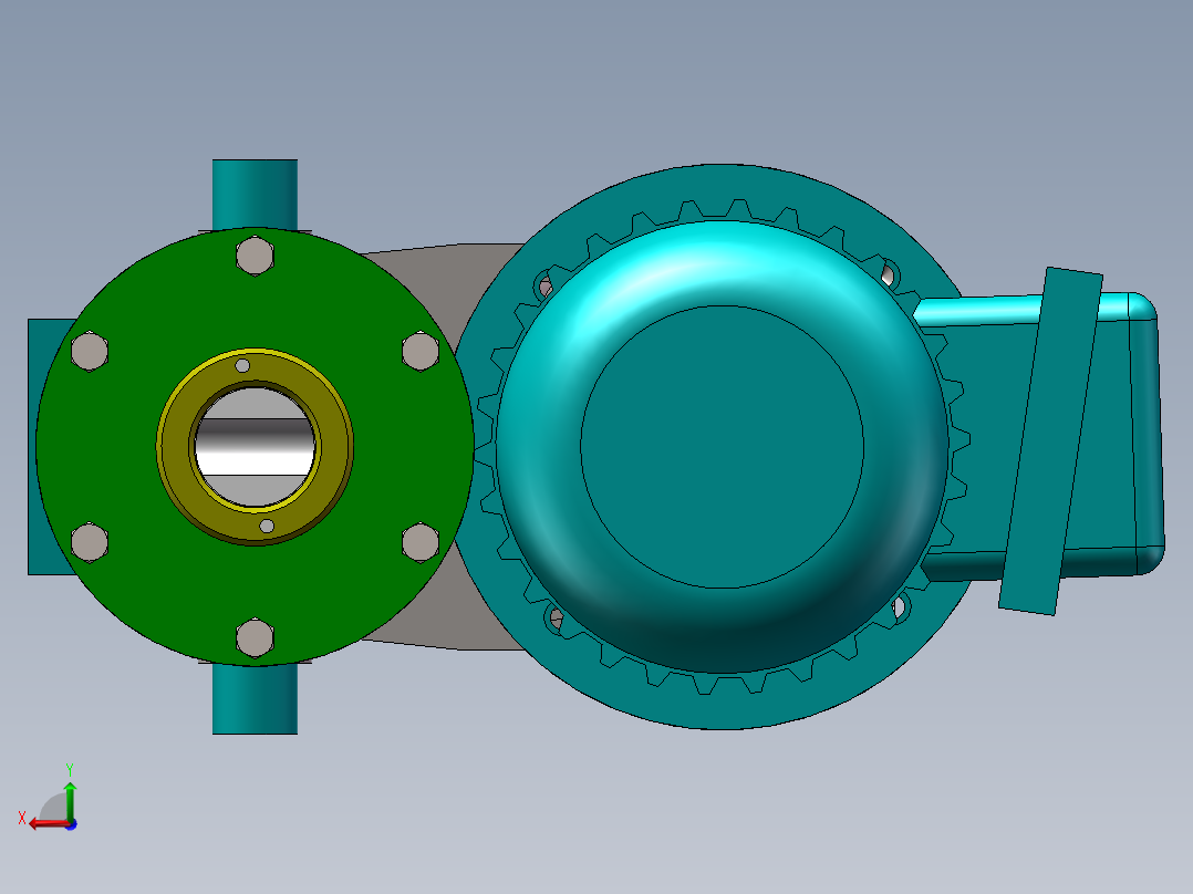 电动推杆后视图