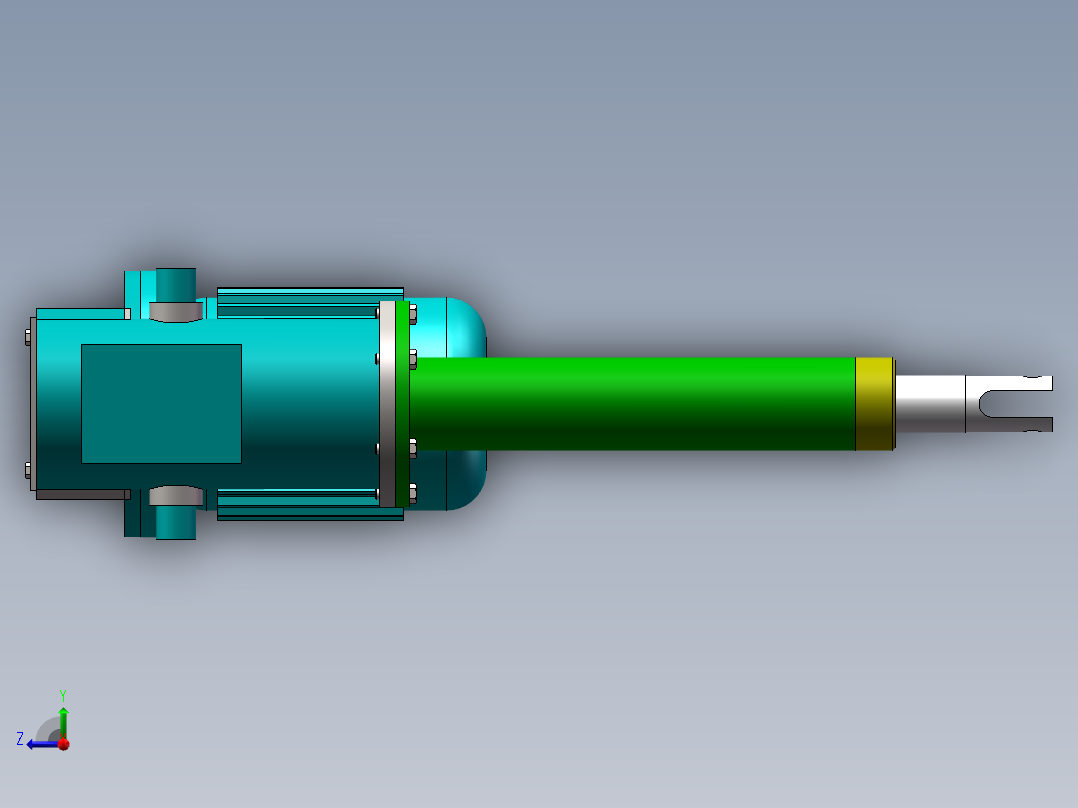电动推杆右视图