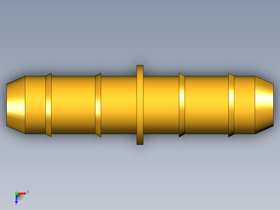 工业通用螺蚊管倒齿式工业硬管接头Union 22-4俯视图