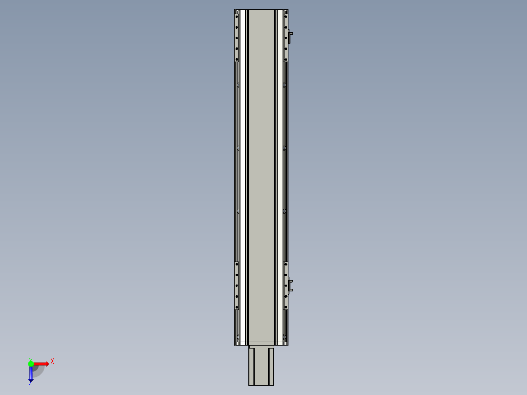 直线模组LHA17-S750-M设计图纸俯视图