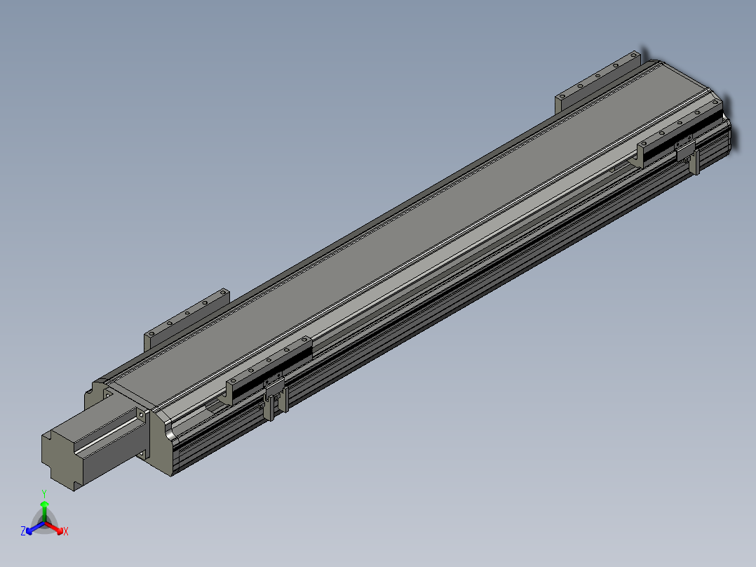 直线模组LHA17-S750-M设计图纸正等轴测图