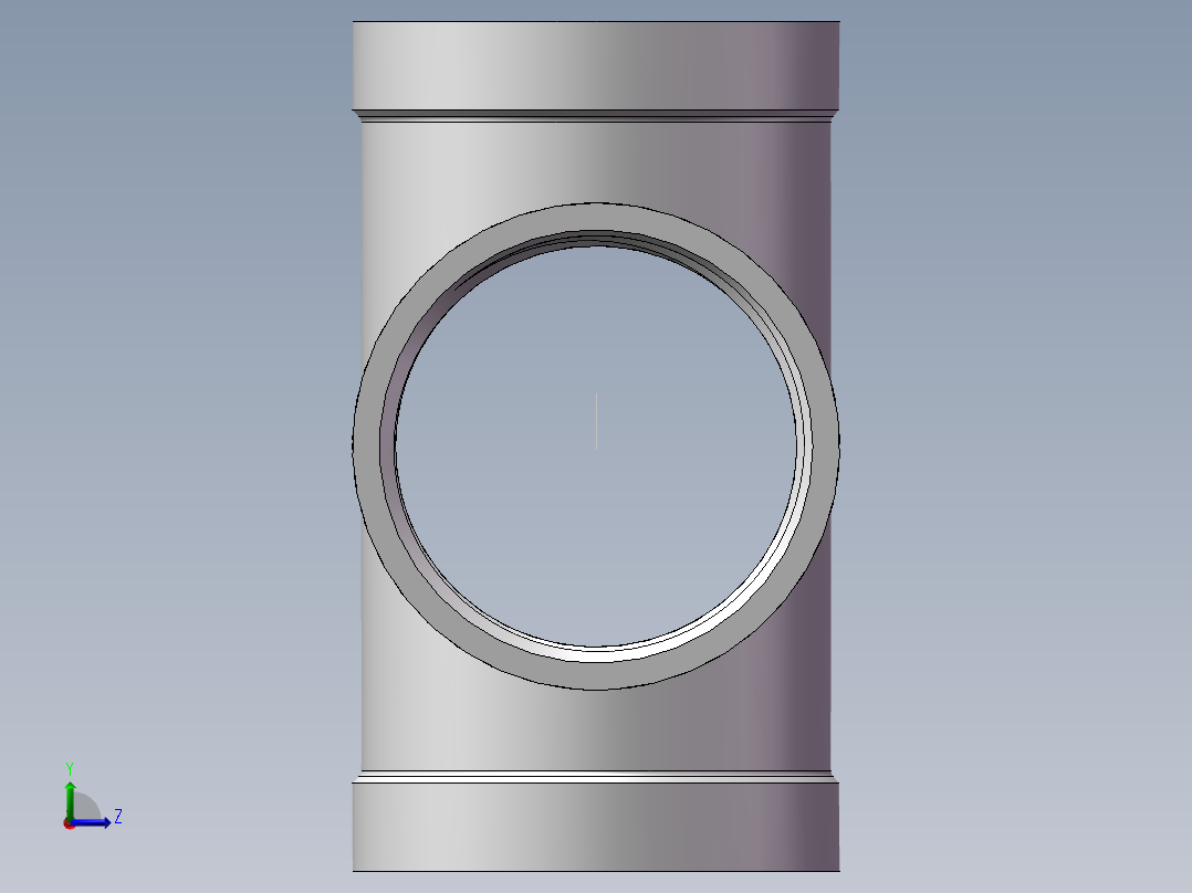 四通-等径内丝 DN40左视图