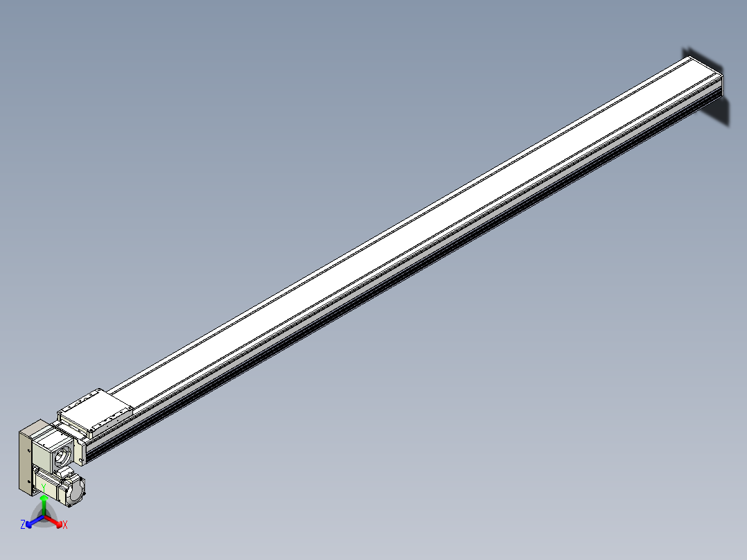 同步带全封闭直线模组TPA-HCB-105D-90-L1700-LP-Y-P20-N3正等轴测图