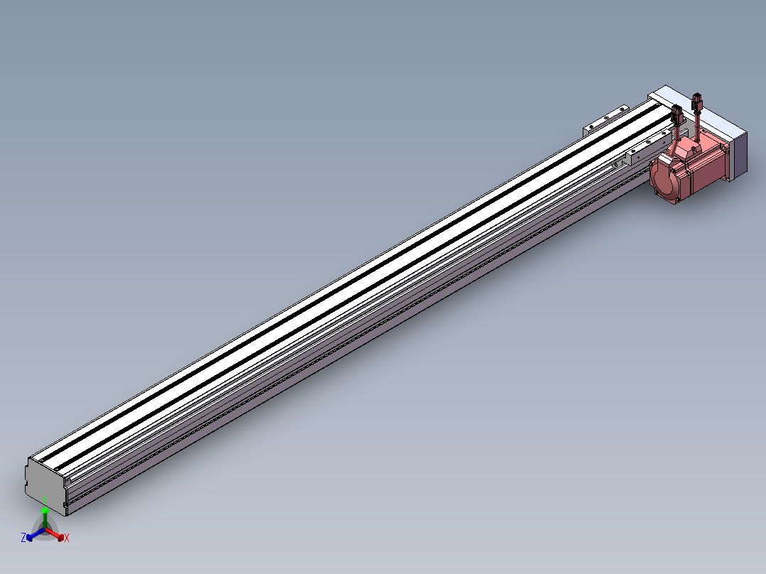 精密模组MY80S-T10-1050L-P20B-BR-C4正等轴测图