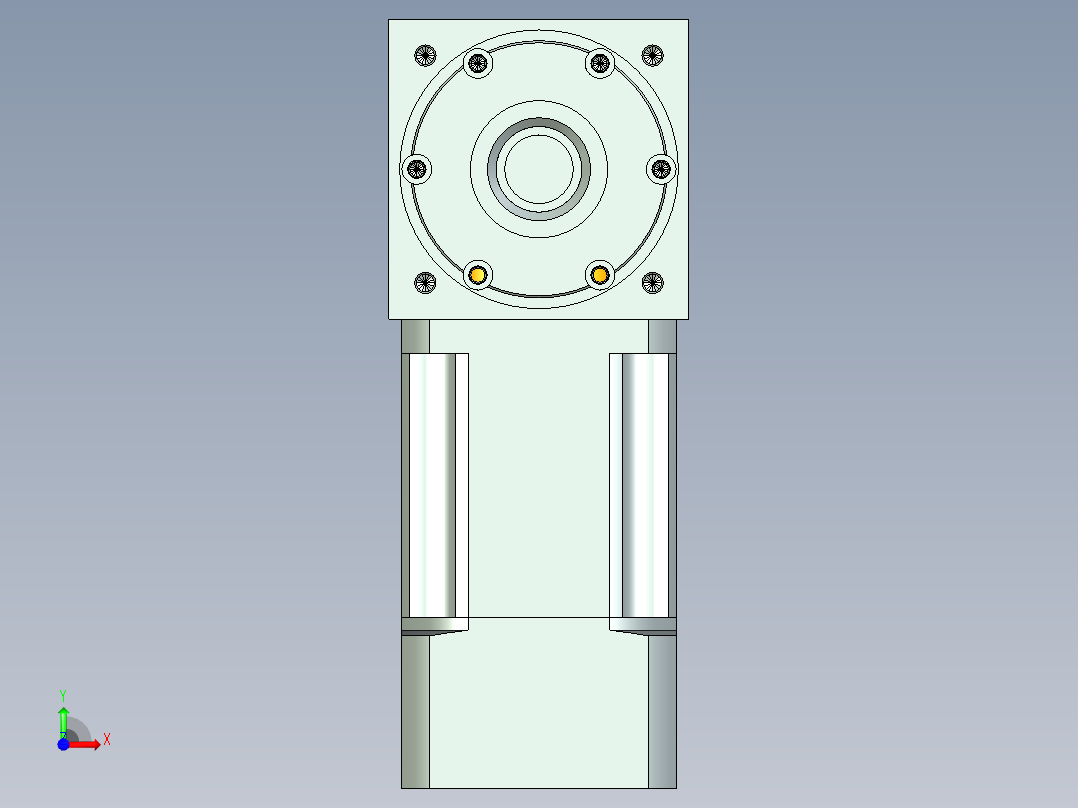 换向器PW70双轴 PLX60-L2 11-60-75-M5.stp前视图