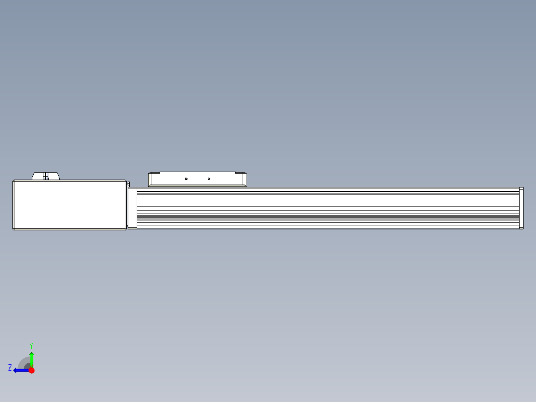 同步带全封闭直线模组TPA-HCB-105D-90-L300-MR-Y-P20-N3右视图