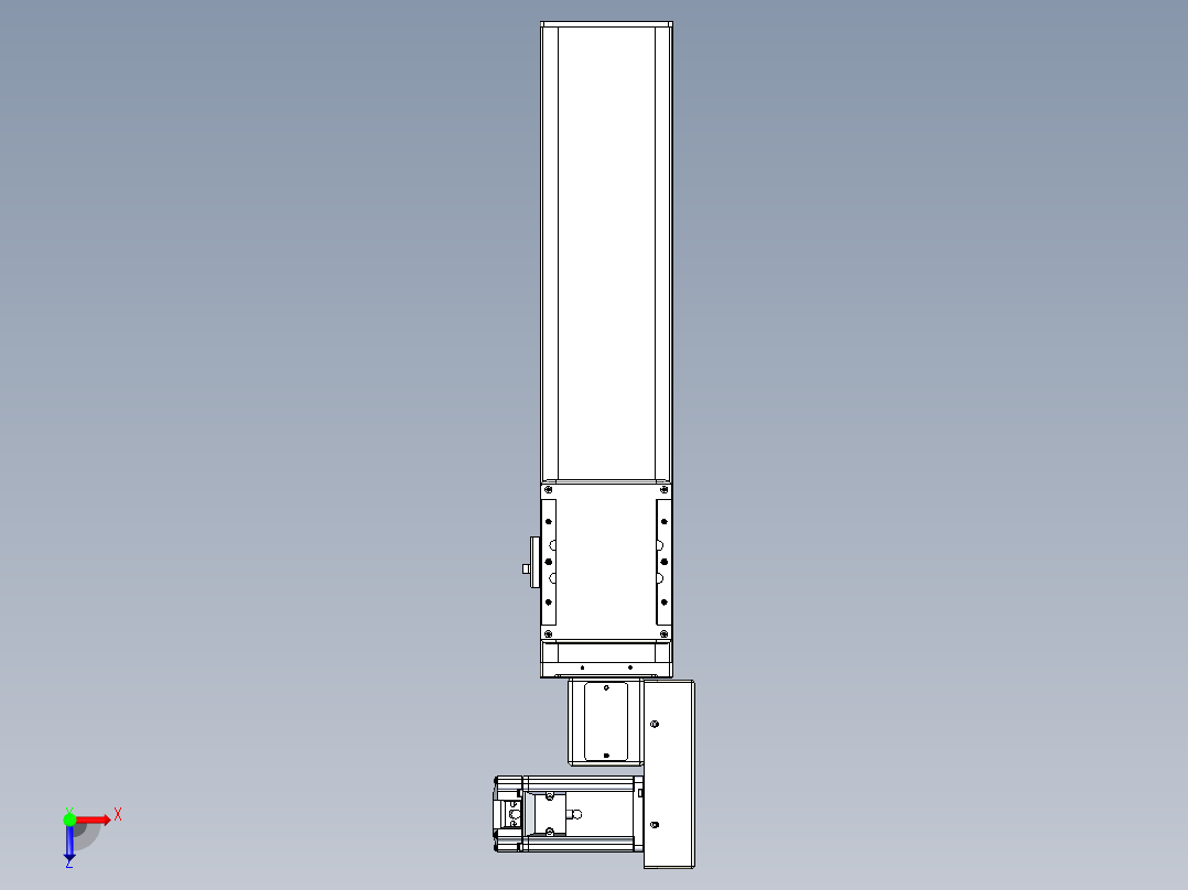 同步带全封闭直线模组TPA-HCB-105D-90-L300-MR-Y-P20-N3俯视图