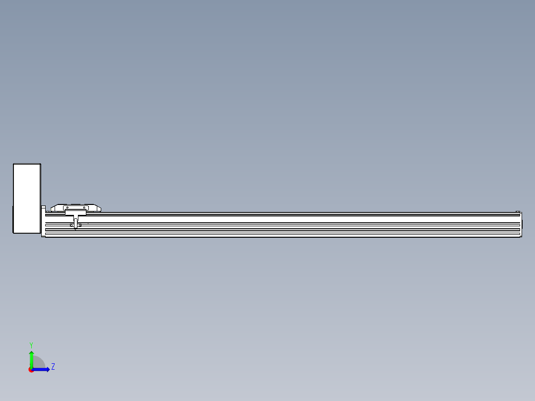 同步带全封闭直线模组TPA-HCB-85D-90-L950-RU-C-P20-N3左视图
