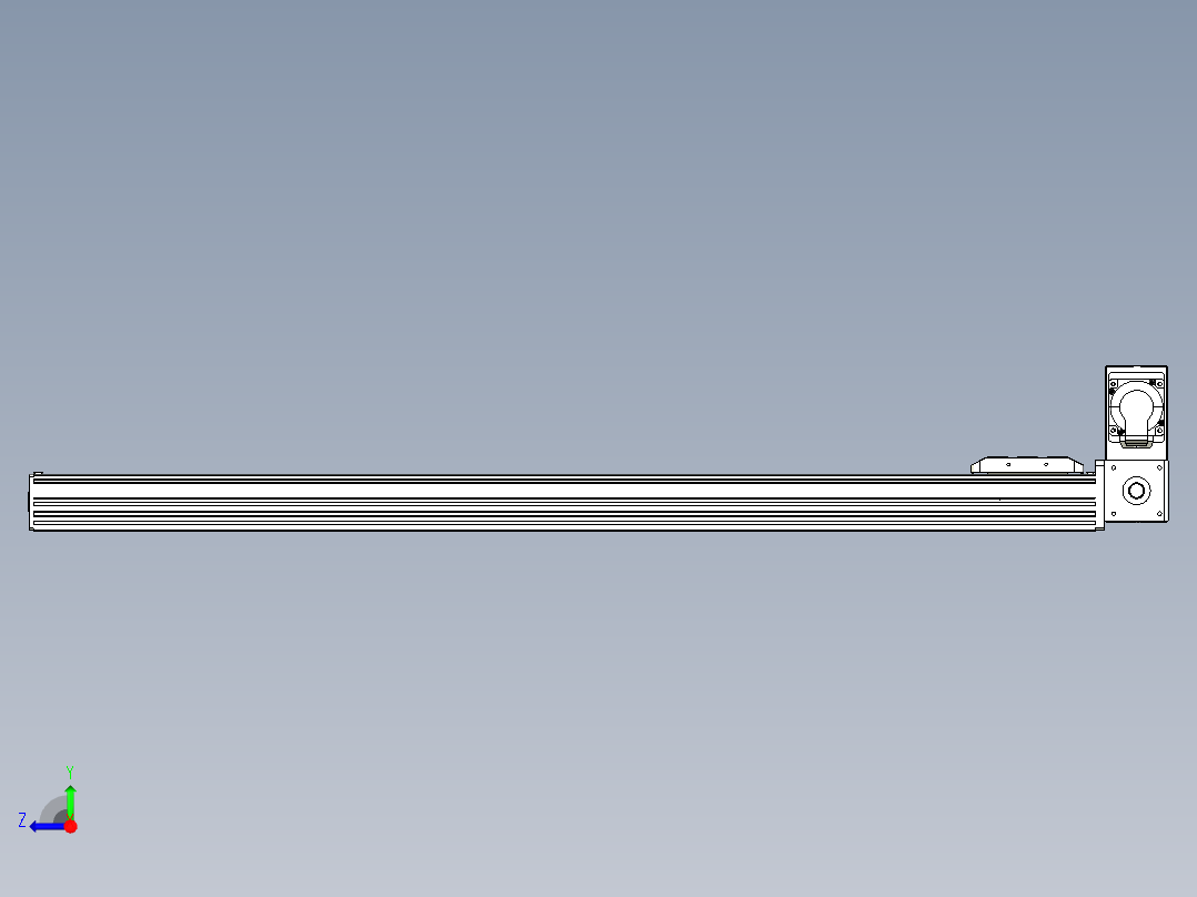 同步带全封闭直线模组TPA-HCB-85D-90-L950-RU-C-P20-N3右视图