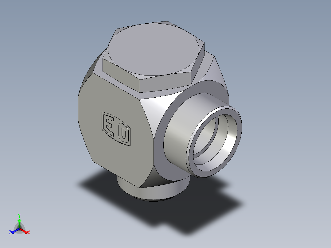 卡套式工业通用硬管接头EO_High_pressure_banjo_elbow_WH38SMOMDCF主视图