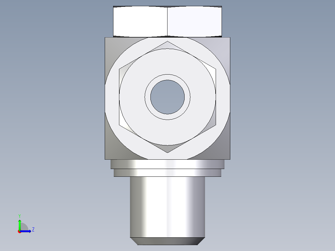 卡套式工业通用硬管接头EO_High_pressure_banjo_tee_TH08LRKDSCF左视图