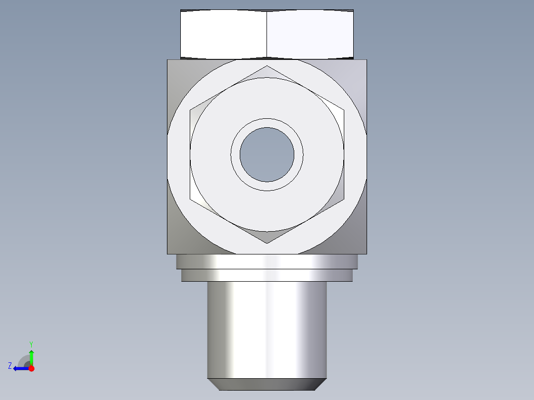卡套式工业通用硬管接头EO_High_pressure_banjo_tee_TH08LRKDSCF右视图