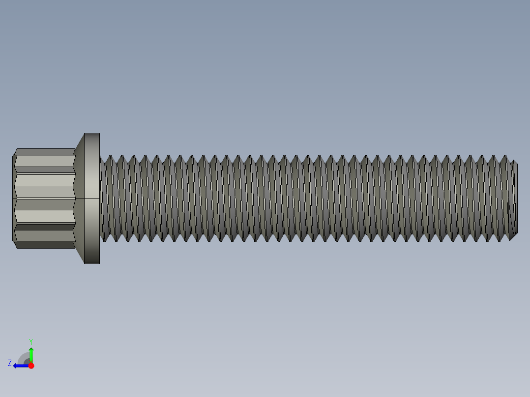 法兰头螺钉-5-16in-24 1.5long 12-point screws.STEP右视图