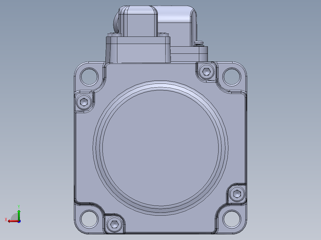 汇川电机（200w普通）MS1H1-20B30CB-A331Z 外形图后视图