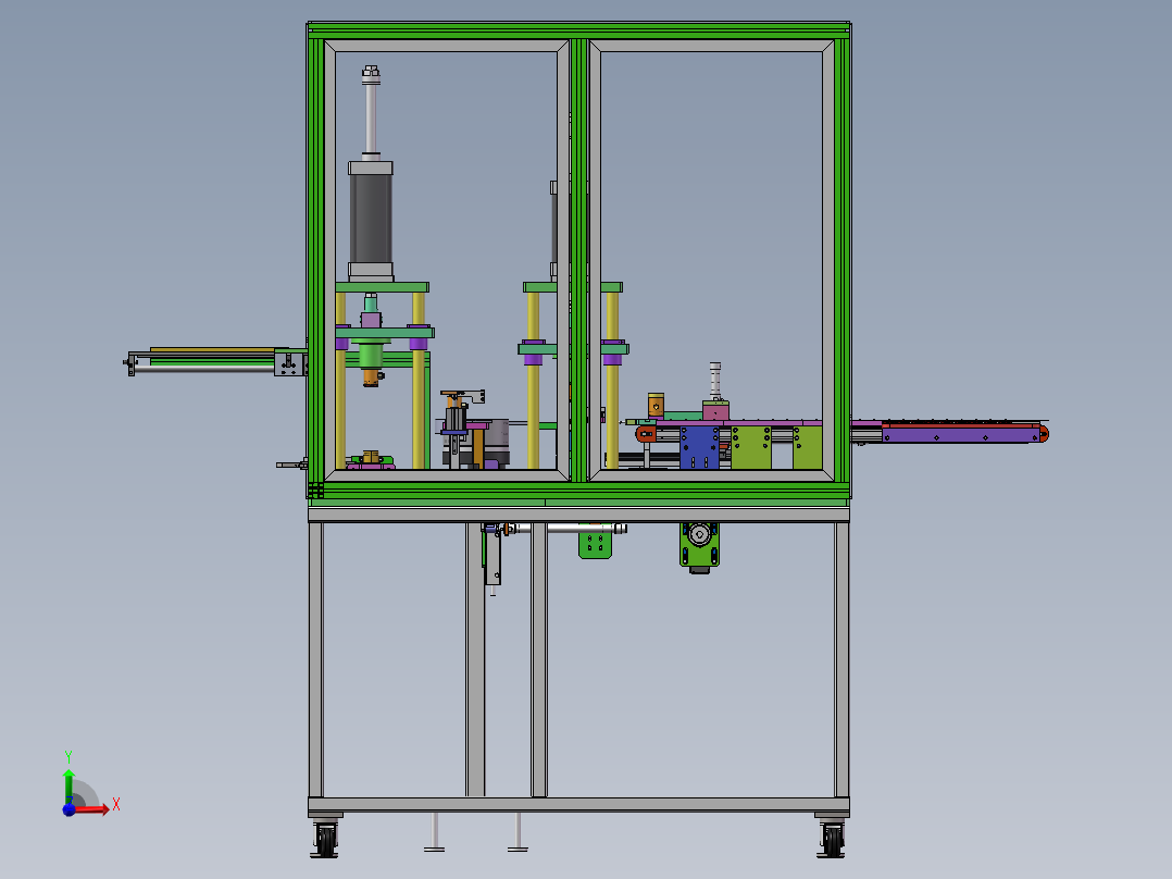 燃油泵进油盘自动组装机（sw18可编辑+cad+bom）前视图