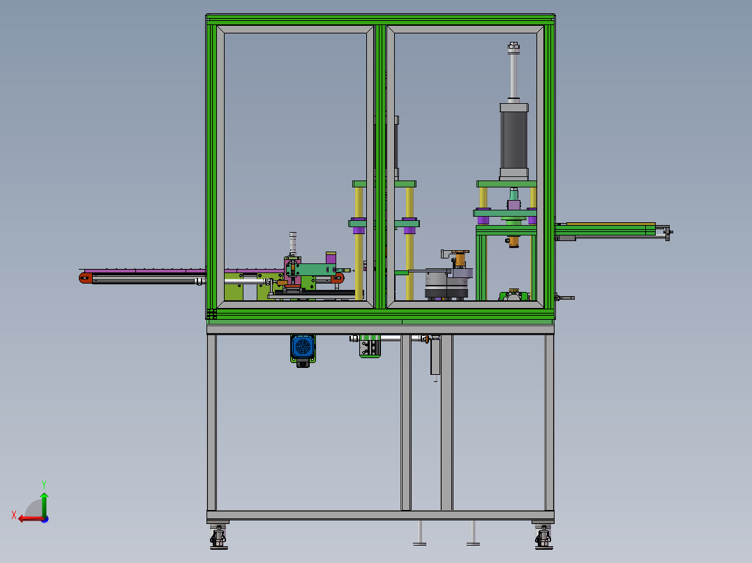 燃油泵进油盘自动组装机（sw18可编辑+cad+bom）后视图
