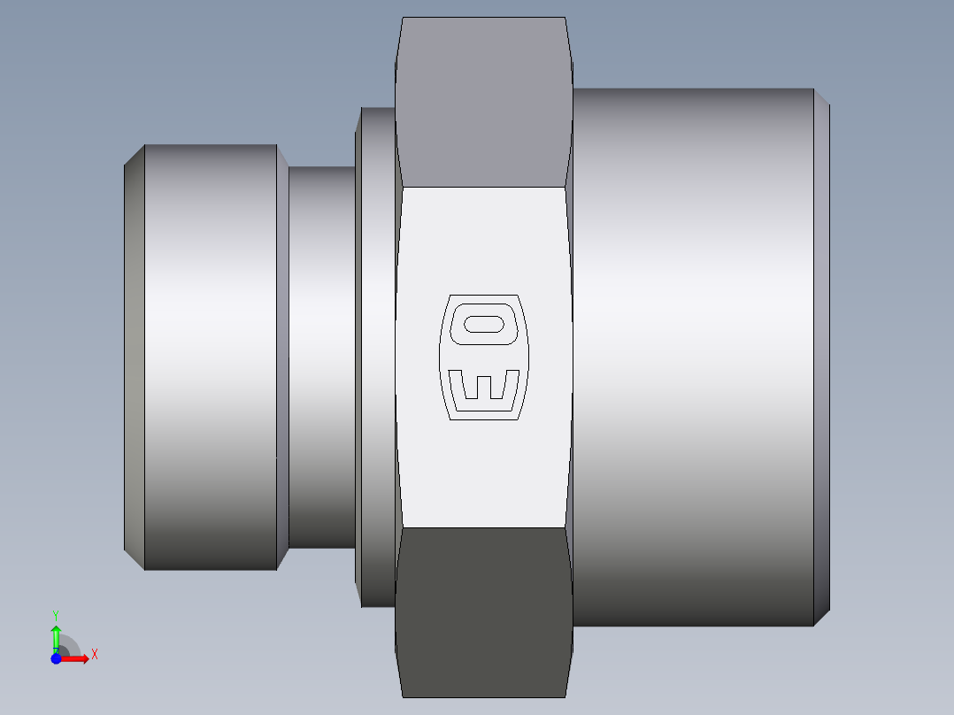 卡套式工业通用硬管接头EO_Male_Stud_connector_GE30SR171X前视图