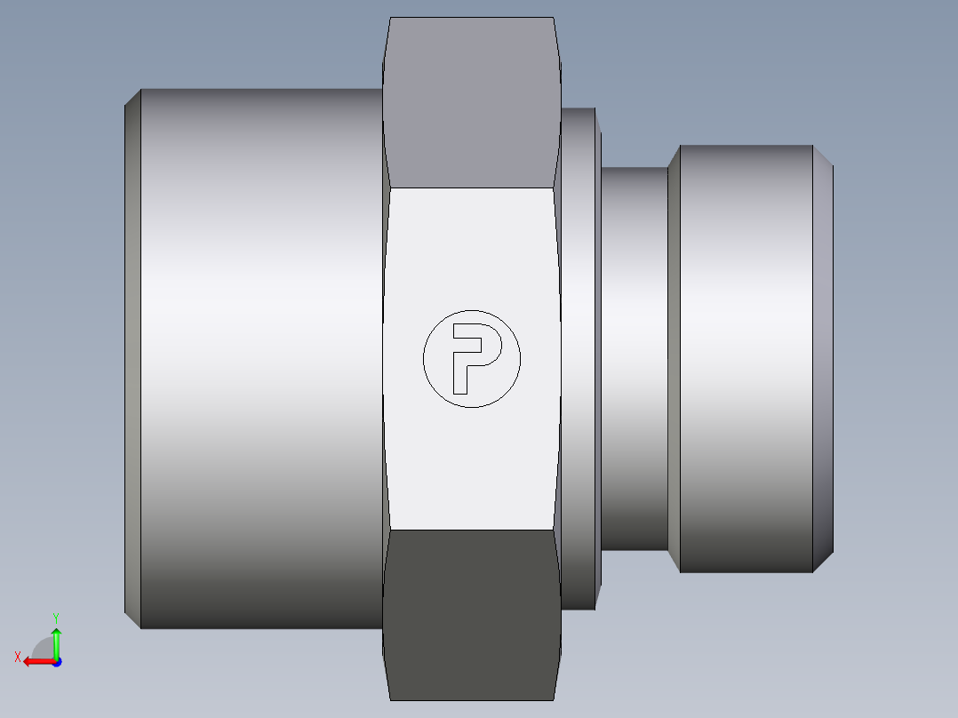 卡套式工业通用硬管接头EO_Male_Stud_connector_GE30SR171X后视图