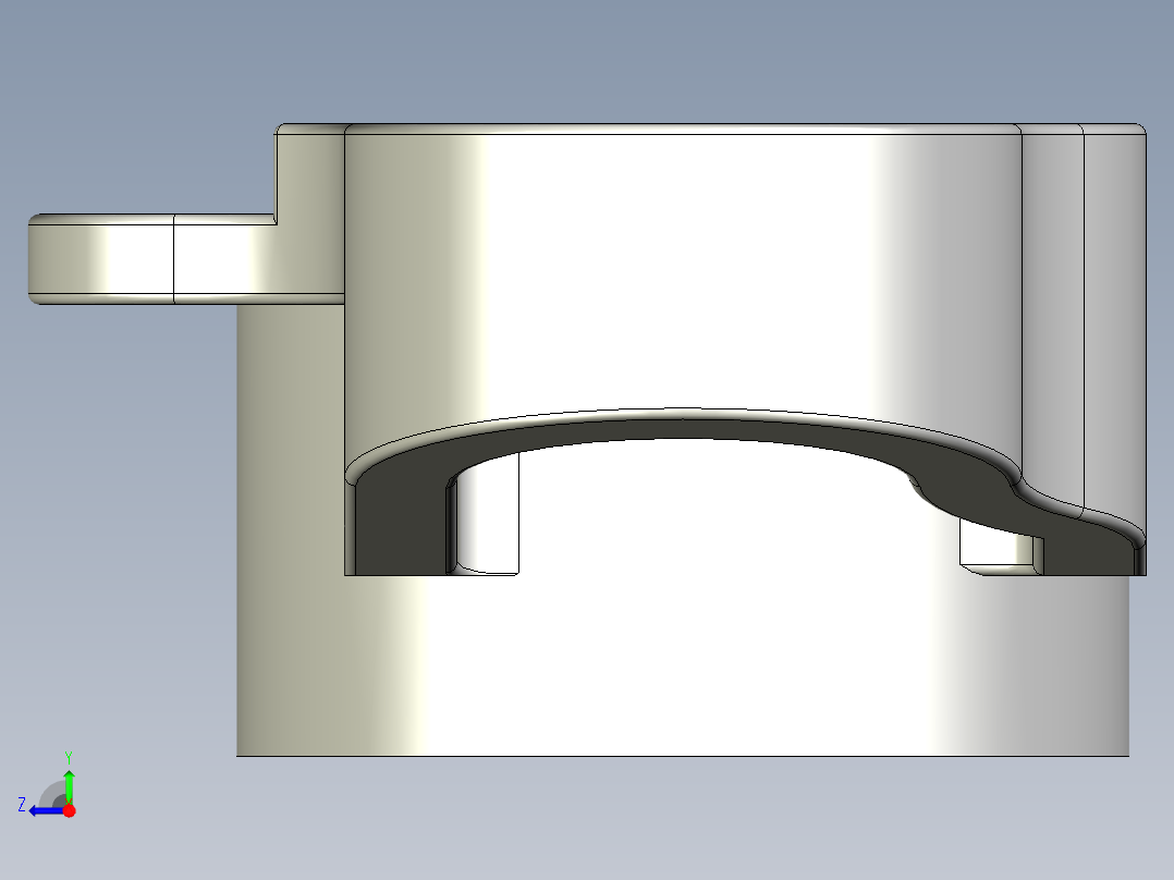 管道手动球阀-水管开关阀-手动阀门User Library-Flange C300DN100_DN80~100.Gland - 副本右视图
