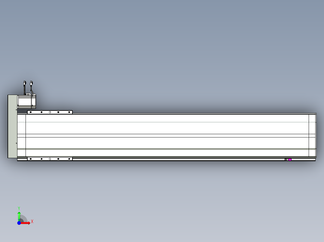 VF丝杆传动-一般环境VF27-Lxx-C-S1400-BR-ZP75-D3前视图
