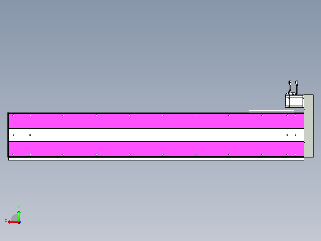 VF丝杆传动-一般环境VF27-Lxx-C-S1400-BR-ZP75-D3后视图