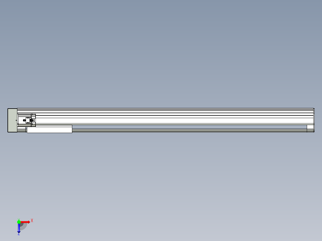 VF丝杆传动-一般环境VF27-Lxx-C-S1400-BR-ZP75-D3俯视图
