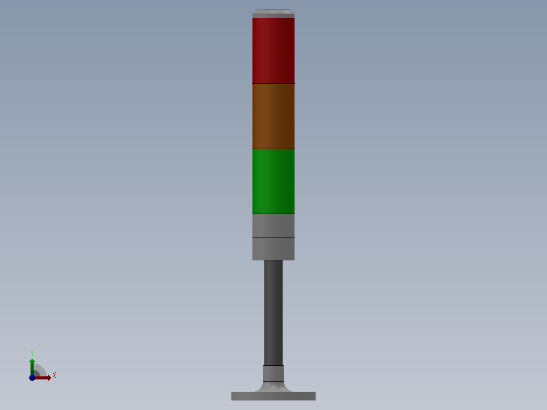 TPTL积层式警示灯TPSL4[TPSL4-3短]前视图