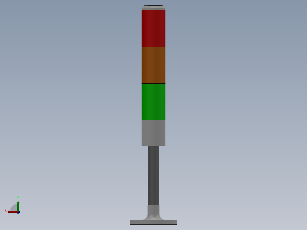 TPTL积层式警示灯TPSL4[TPSL4-3短]后视图