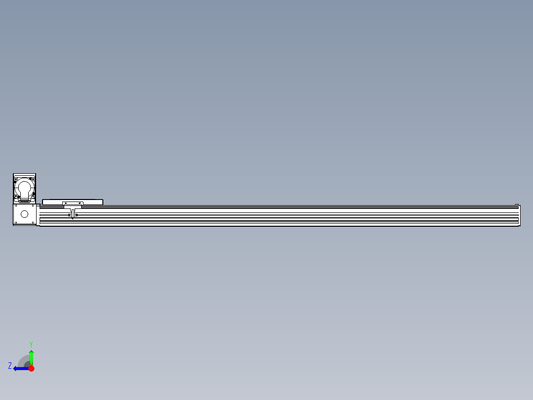 同步带全封闭直线模组TPA-HCB-120D-90-L1150-LU-Y-P40-N3右视图
