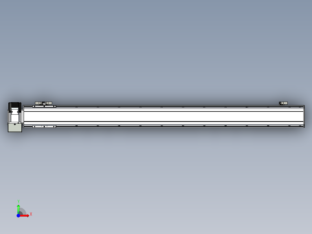 同步带滑台-半封闭B10H-L45-S1100-LU-P40-D3前视图