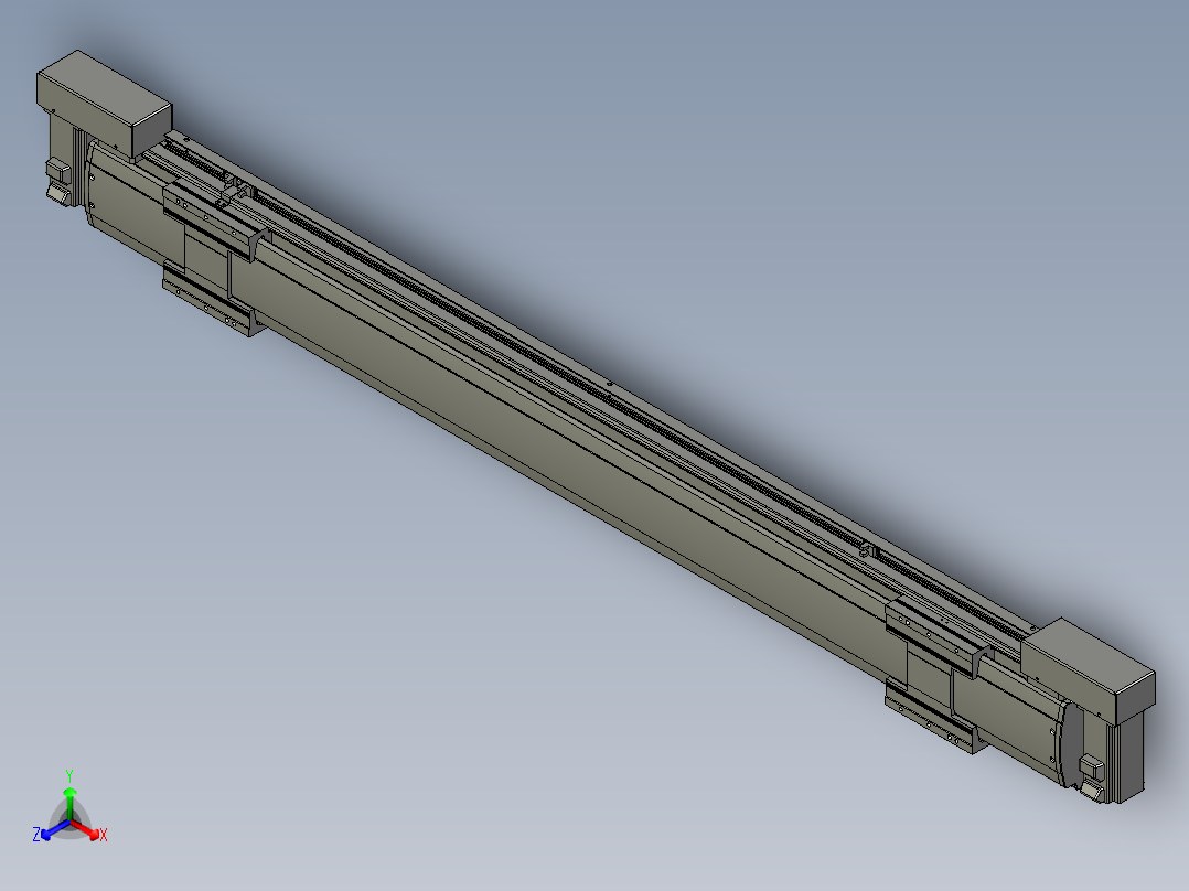 威洛博双电机滑台-VBF14S2-L50-S1000-BLR-P40-C6正等轴测图