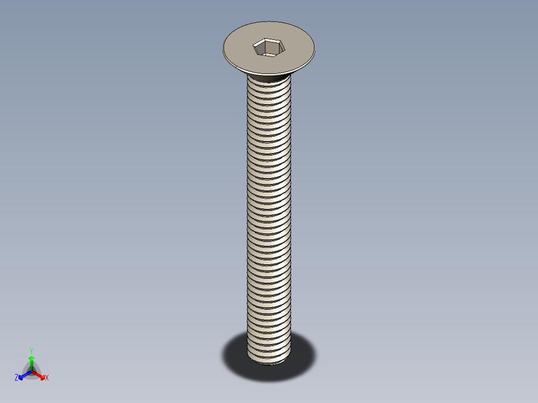 Screw_ISO_10642_M3.5x30_A2.STEP正等轴测图