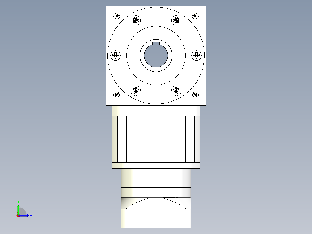 换向器PW170双孔 PLX142-L2 22-110-145-M8.stp左视图