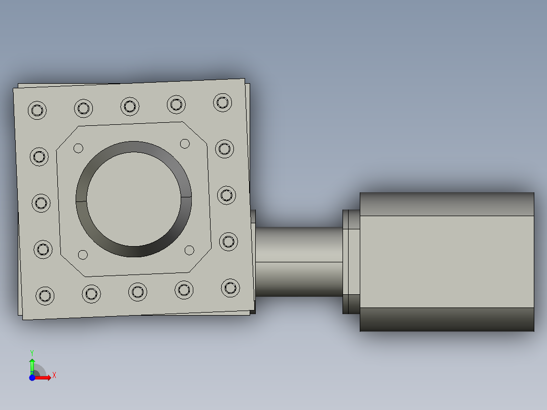 数控车床电动刀架前视图