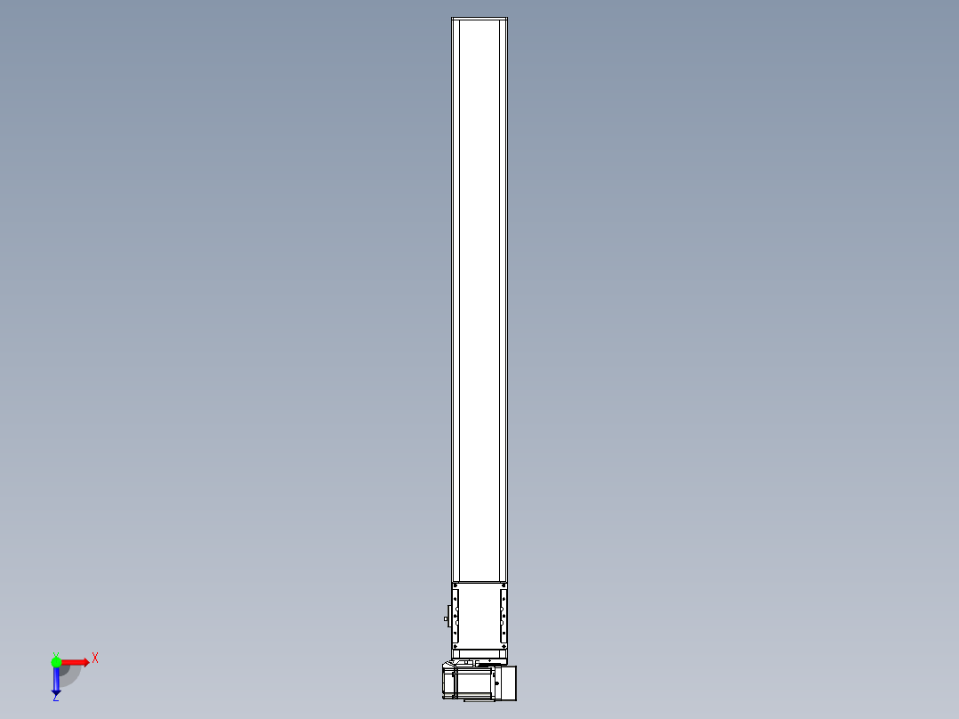 同步带全封闭直线模组TPA-HCB-105D-90-L1000-RU-Y-P20-N3俯视图