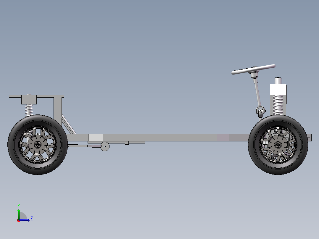 汽车底盘悬架模型1055601左视图