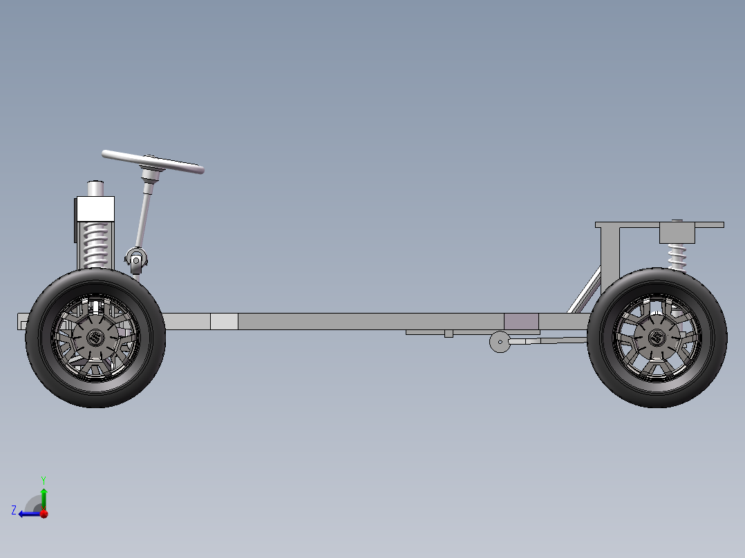 汽车底盘悬架模型1055601右视图