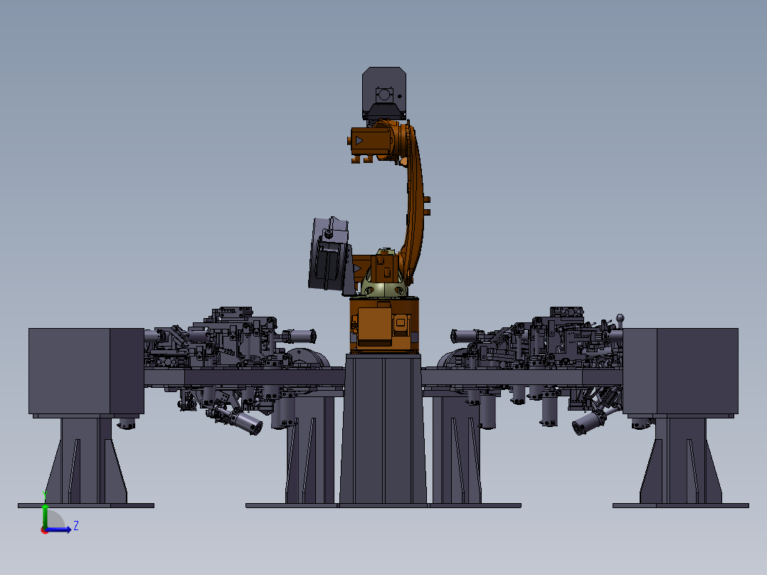 汽车仪表板骨架总成机器人弧焊焊装工作站左视图