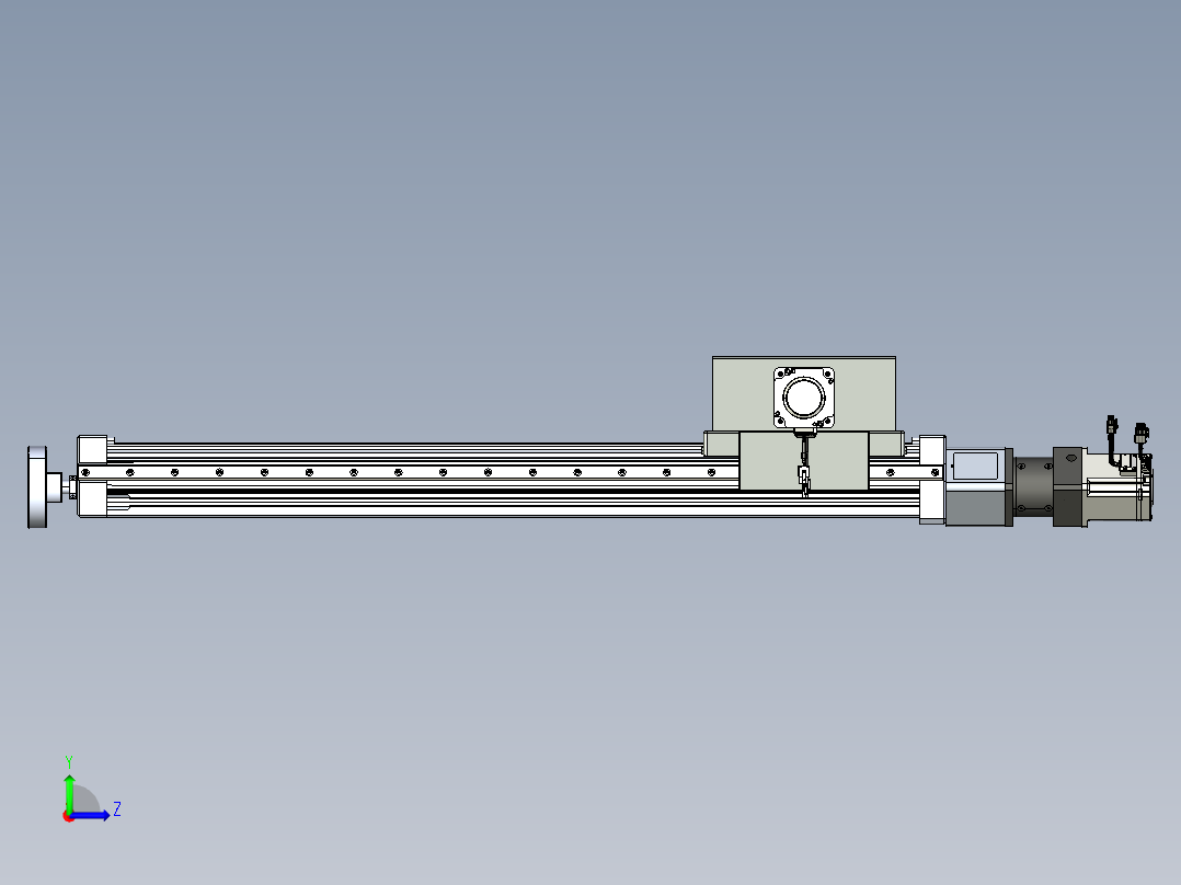 威洛博直线电机模组EB8ZR-L200-S780-RZP75B5K-ZP755K-MS3左视图