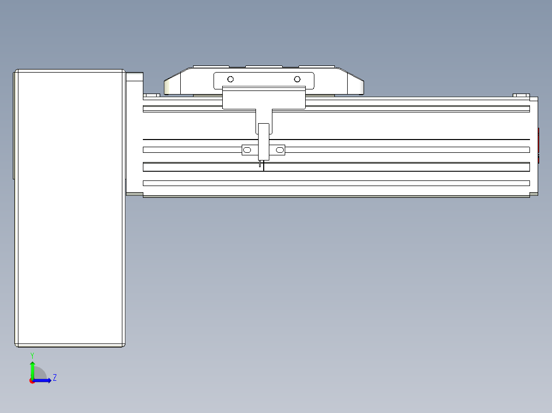 同步带全封闭直线模组TPA-HCB-85D-90-L50-RP-C-P20-N3左视图
