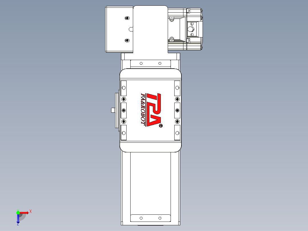 同步带全封闭直线模组TPA-HCB-85D-90-L50-RP-C-P20-N3俯视图