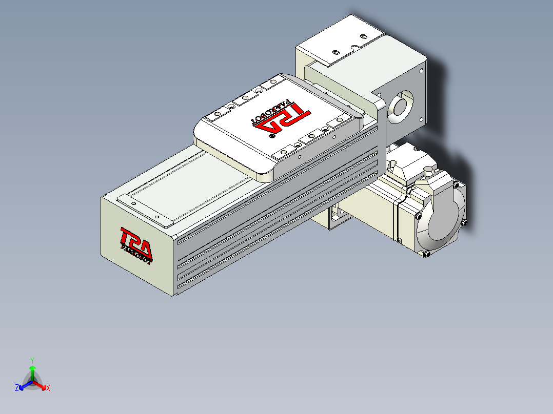 同步带全封闭直线模组TPA-HCB-85D-90-L50-RP-C-P20-N3正等轴测图