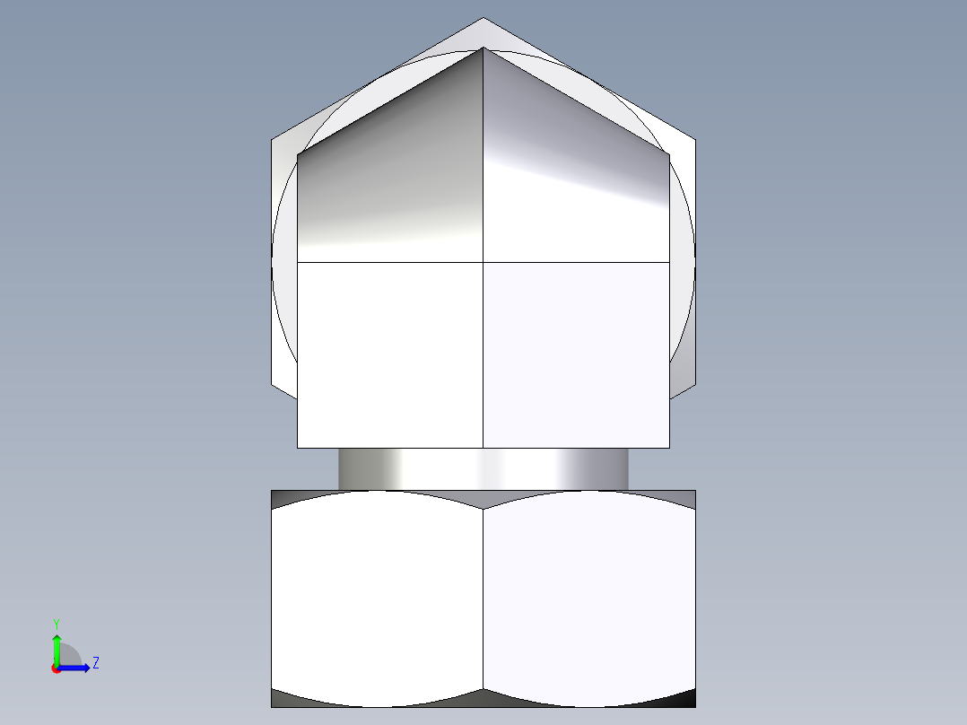 卡套式工业通用硬管接头EO_Standpipe_elbow_EVW28LCF左视图