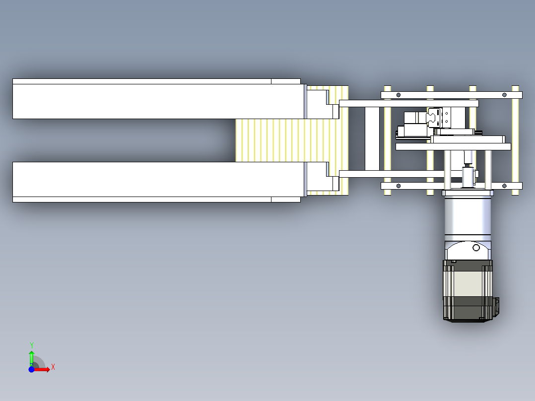 圆棒自动下料料整列机构前视图