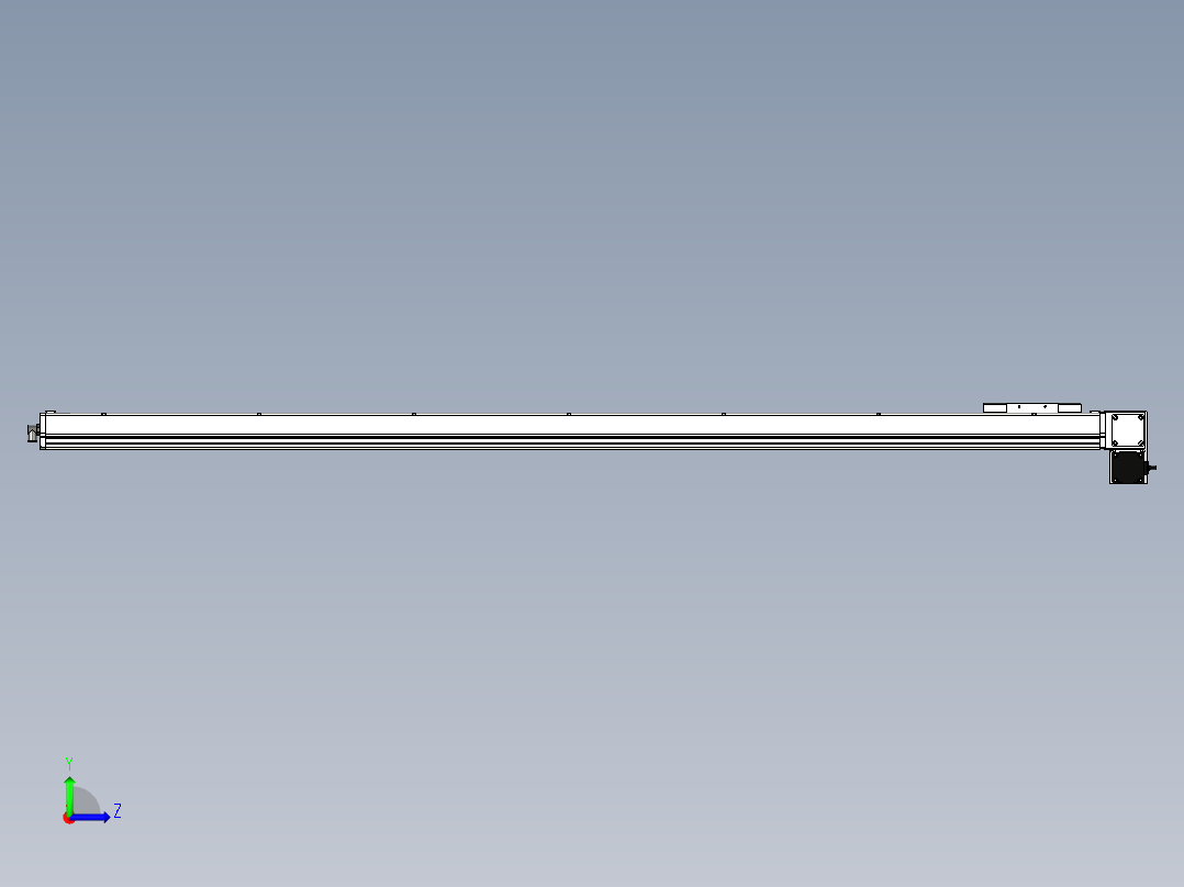Toyo东佑达直线模组-ECB14-1750-RD左视图