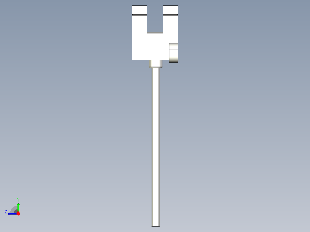 槽型光电传感器LU-T45_3D右视图